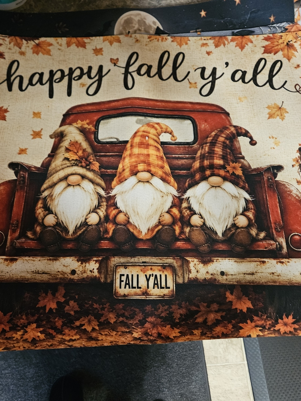 Stove Mat / Counter Happy Fall Y'all Gnome Holiday Mat 15.7x11.8in.23.9*15.9
